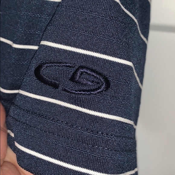 Navy & White Striped Polo - Picture 4 of 5